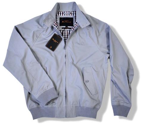 New Ben Sherman Mod Retro Harrington Jacket Storm Grey  Preview